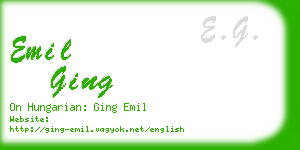 emil ging business card
